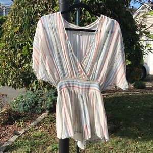 URBAN OUTFITTERS RAINBOW STRIPPED ROMPER